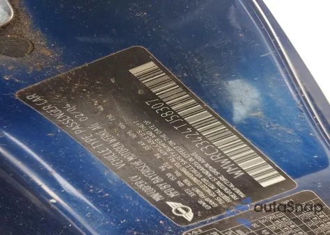 2004 Mini Cooper z USA, uszkodzony, nr VIN WMWRC33424TJ58307